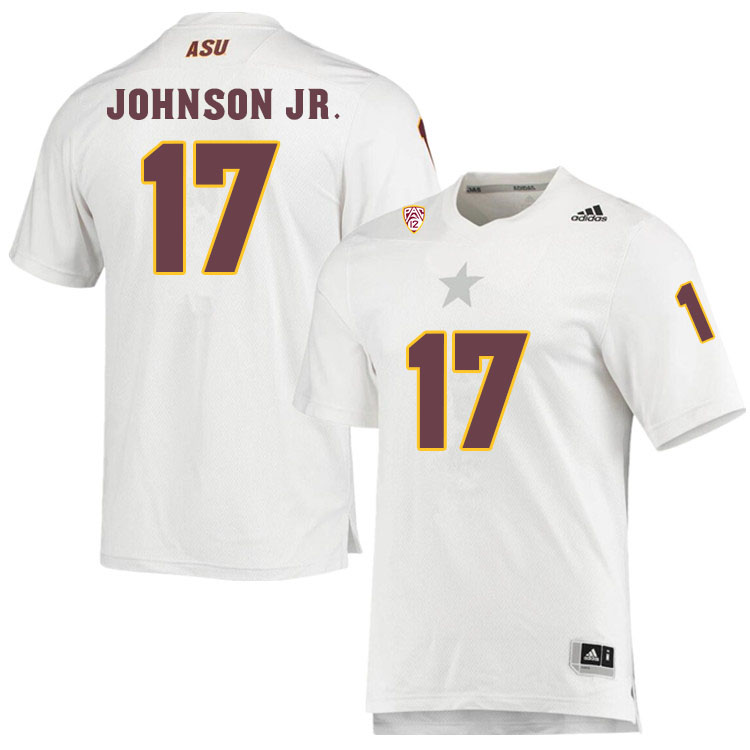 Men #17 Chad Johnson Jr. Arizona State Sun Devils College Football Jerseys Sale-White